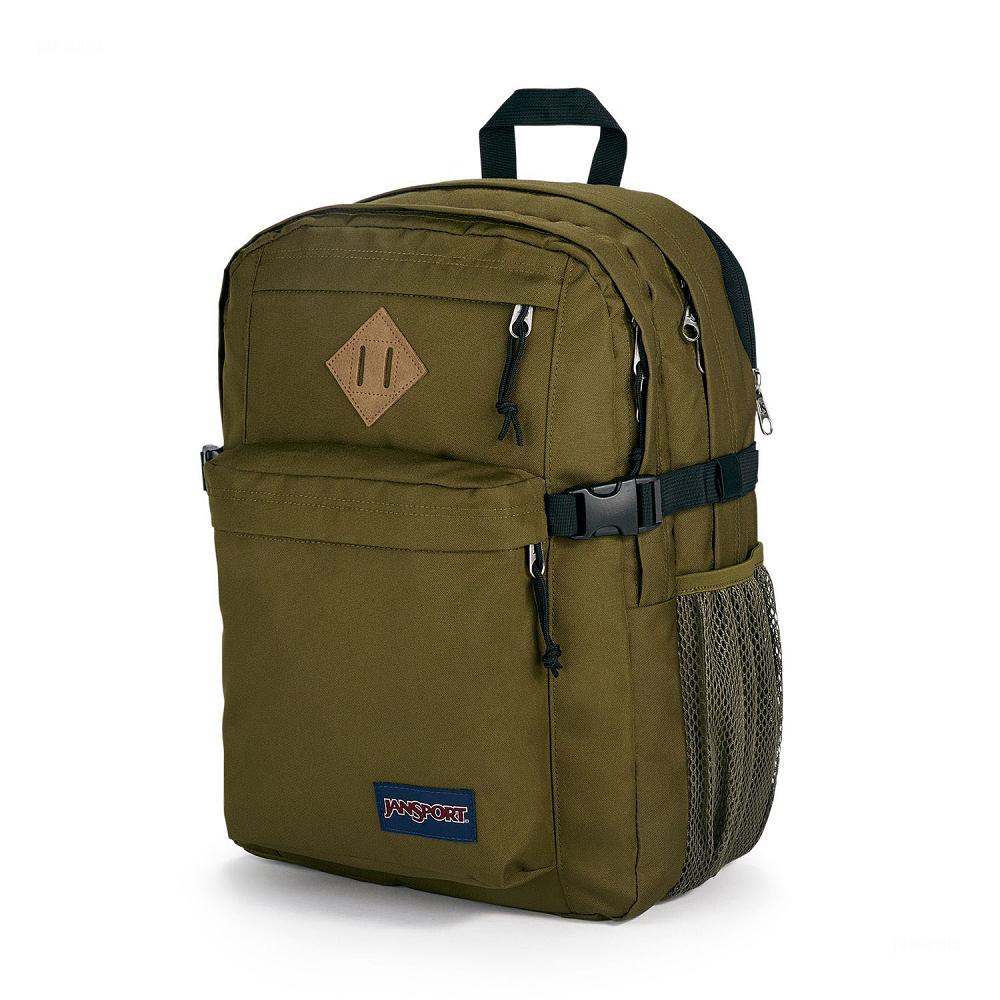 JanSport Main Campus Laptop Rugzak Olijfgroen | NL_JS085