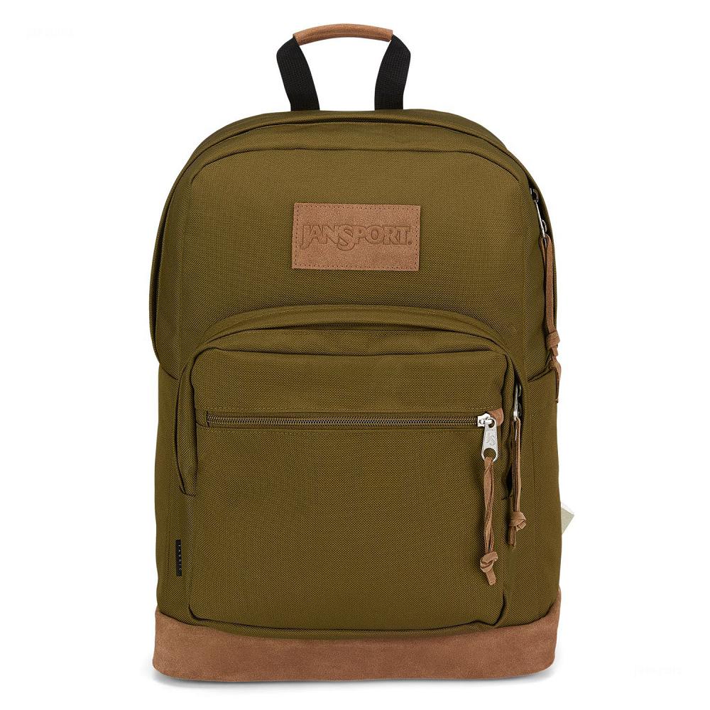 JanSport Right Pack Premium Schooltas Olijfgroen | NL_JS369